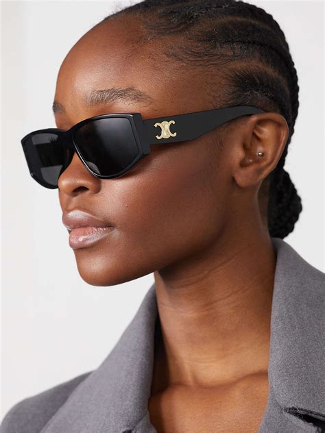 celine sunglasses slim shadow|celine eyewear rectangular sunglasses.